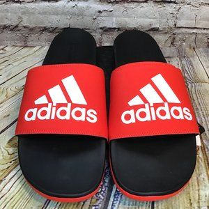 red and white adidas sandals